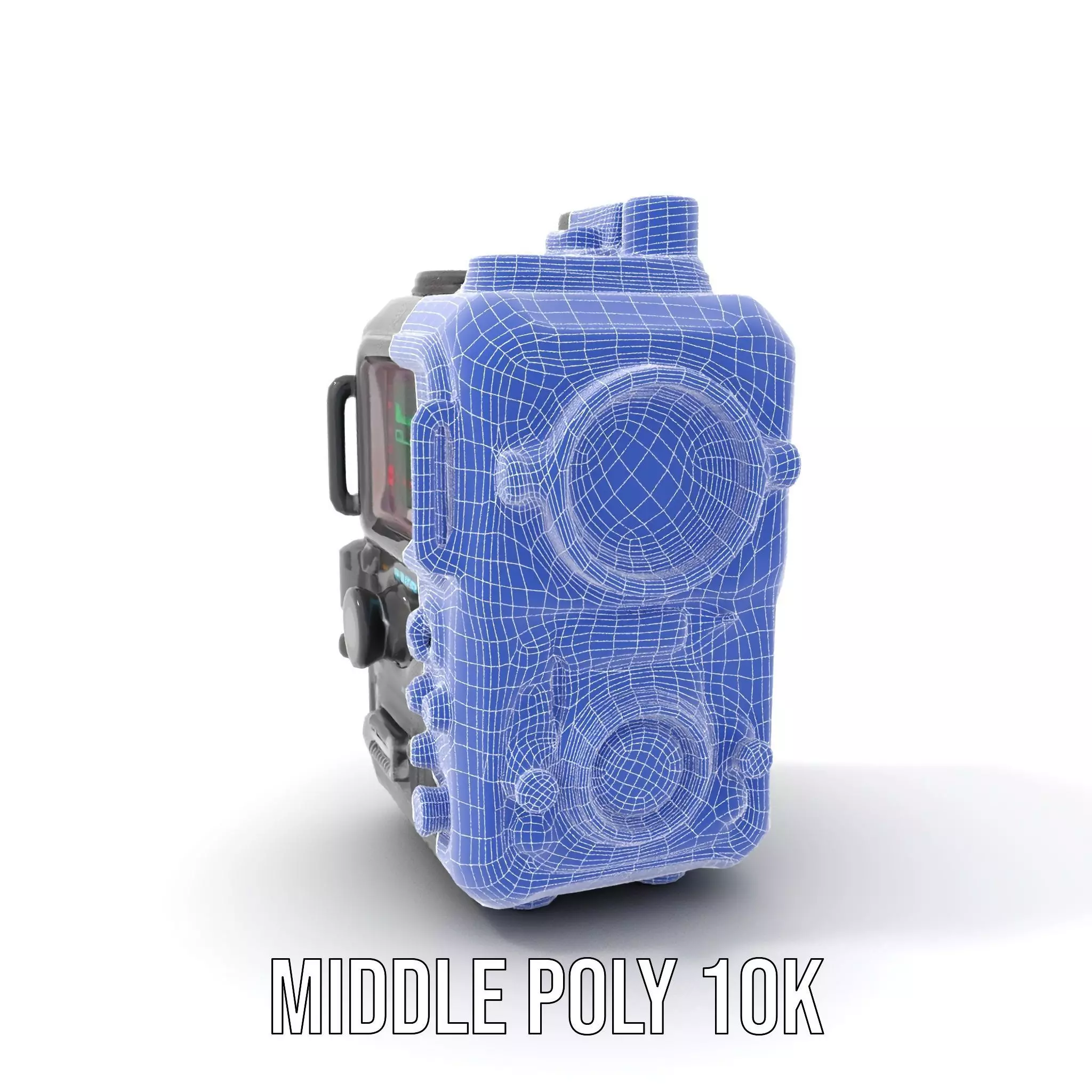 Futuristic Radio Device Model Pack Low-poly 3D model_26