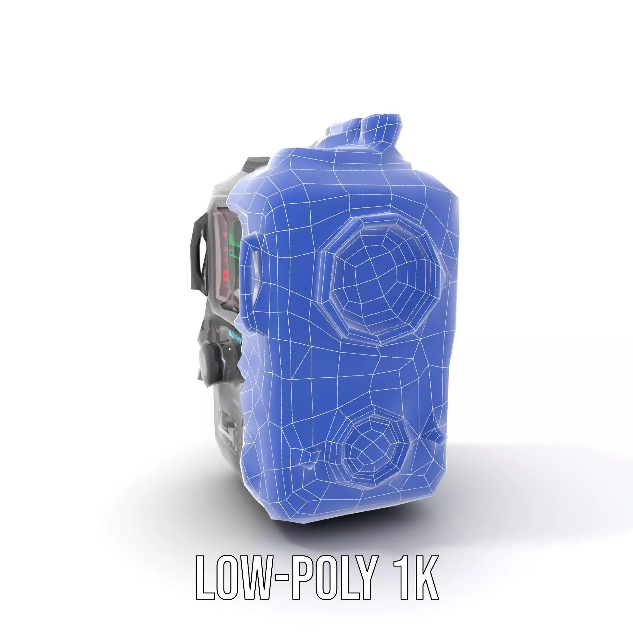 Futuristic Radio Device Model Pack Low-poly 3D model_7