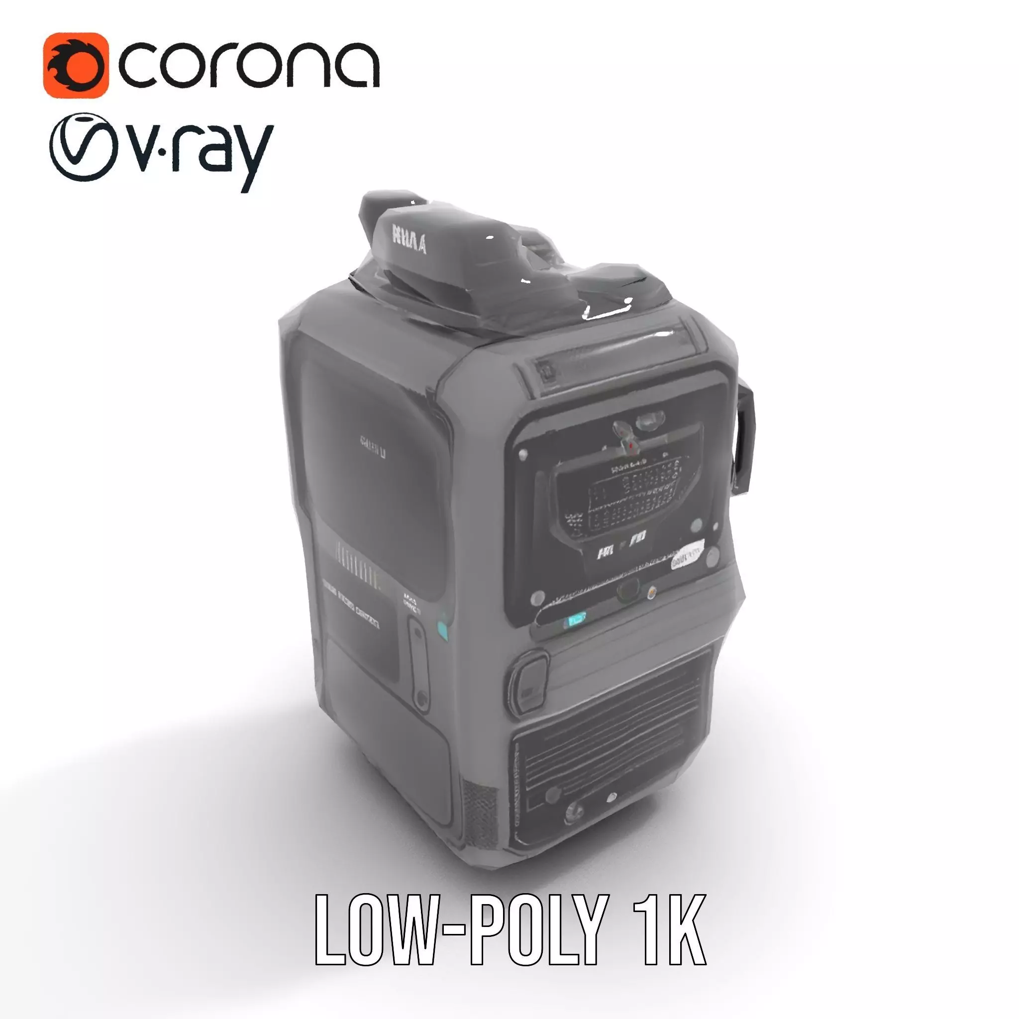 Futuristic Radio Device Model Pack Low-poly 3D model_14