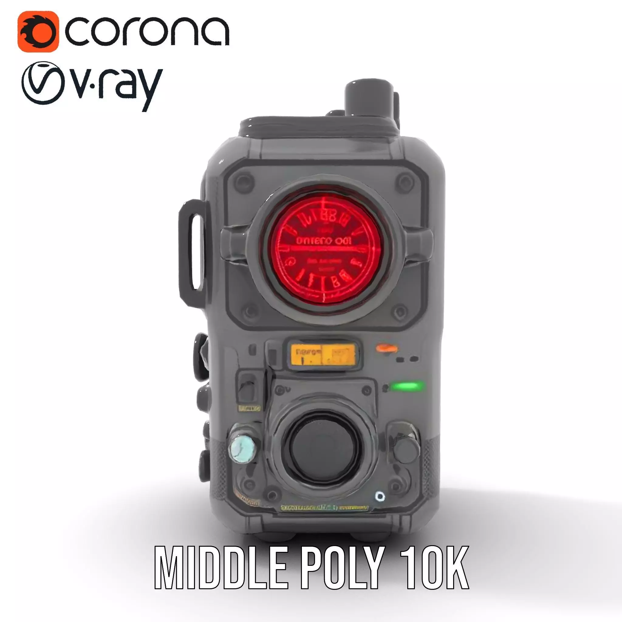 Futuristic Radio Device Model Pack Low-poly 3D model_16