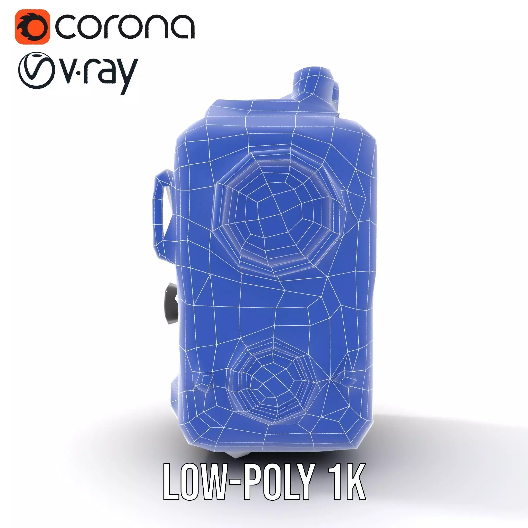 Futuristic Radio Device Model Pack Low-poly 3D model_30