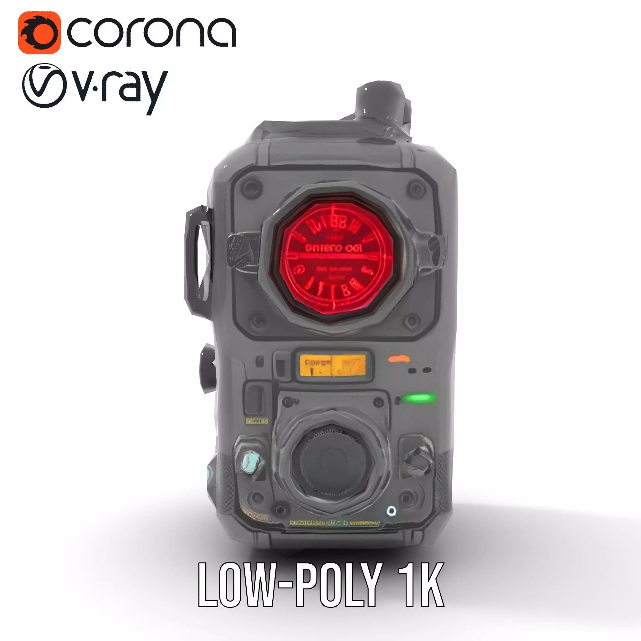 Futuristic Radio Device Model Pack Low-poly 3D model_17