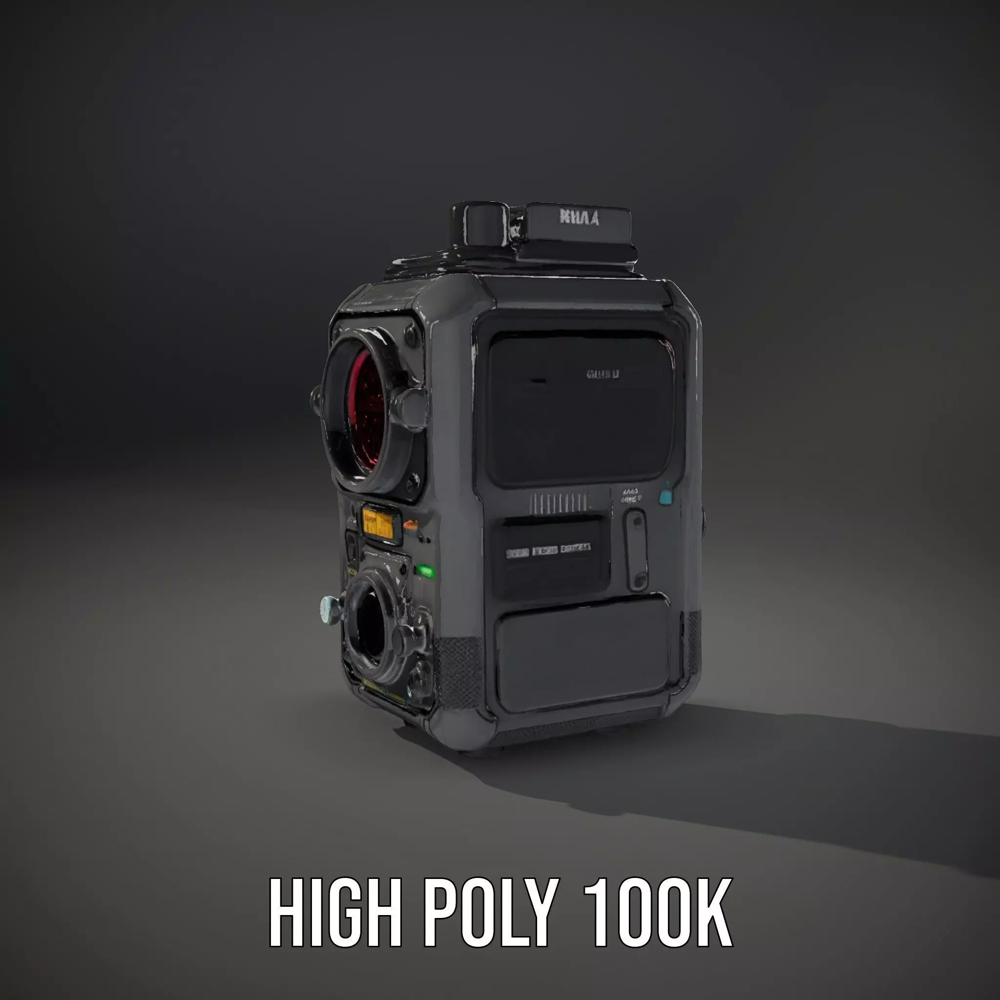 Futuristic Radio Device Model Pack Low-poly 3D model_10