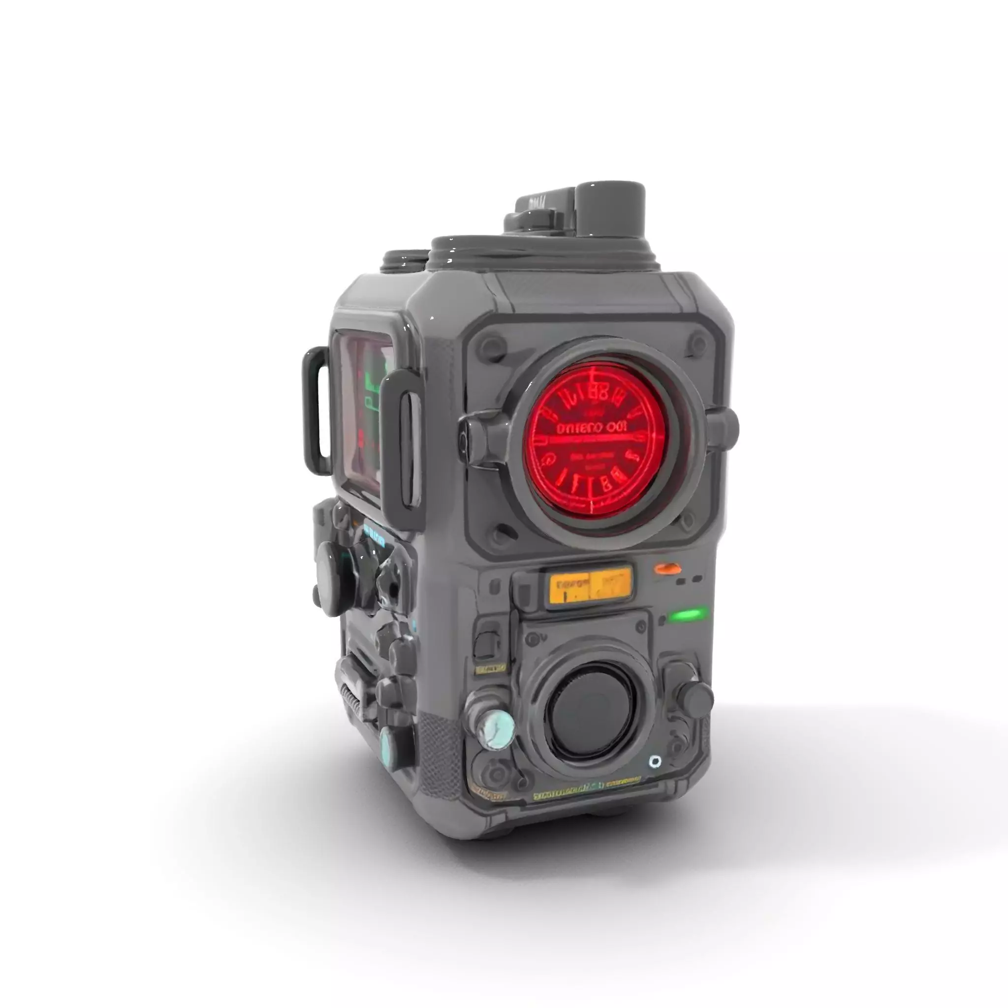 Futuristic Radio Device Model Pack Low-poly 3D model_0