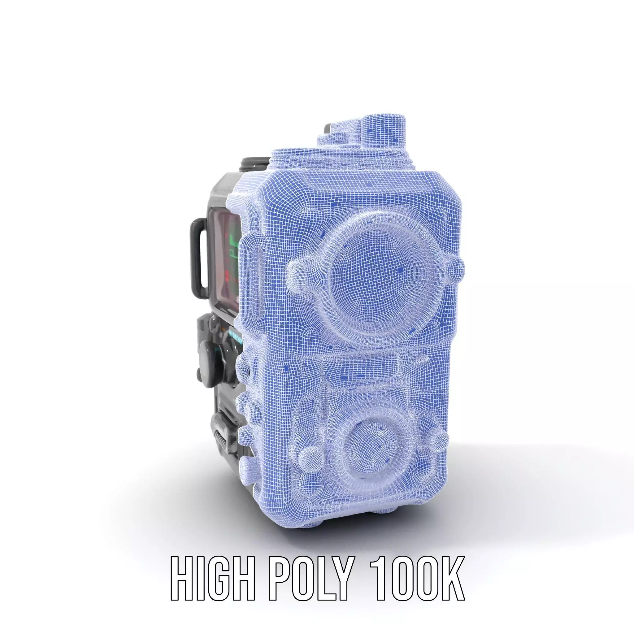 Futuristic Radio Device Model Pack Low-poly 3D model_4