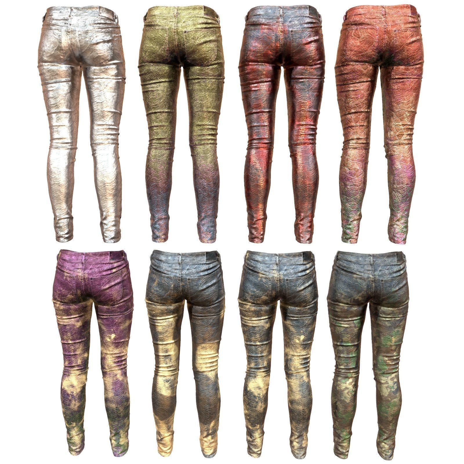 8 Unreal Pants Collection Low-poly 3D model_4