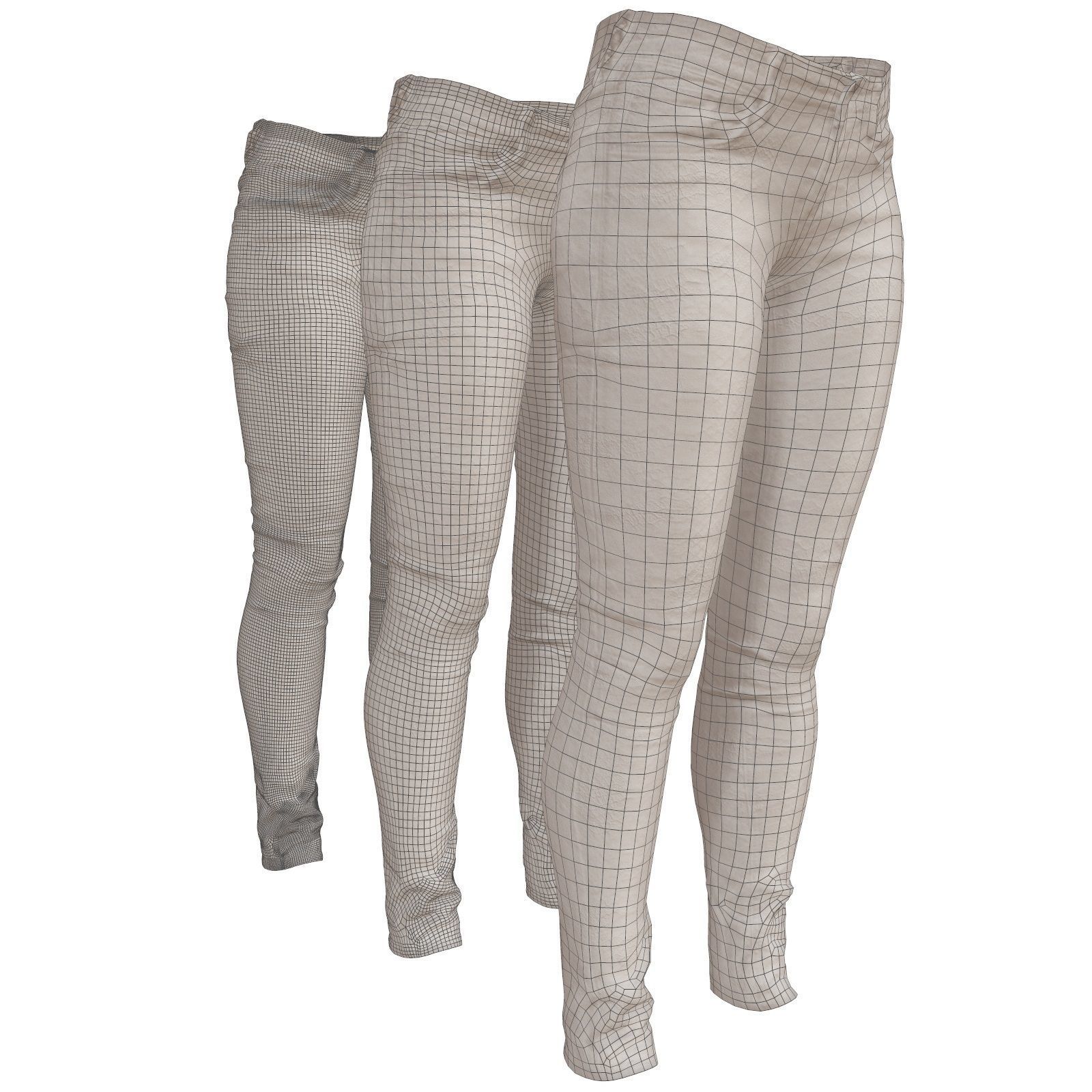 8 Unreal Pants Collection Low-poly 3D model_6