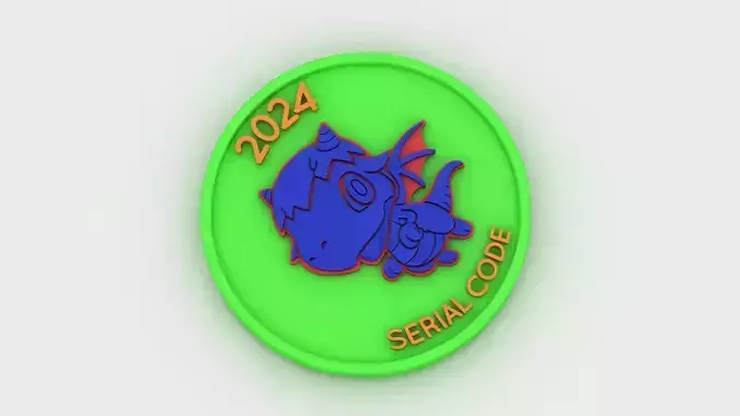 Neon dragon  3D printable model   3D print model