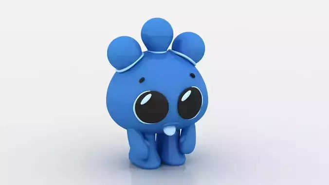 3D cartoon character  3D printable model  