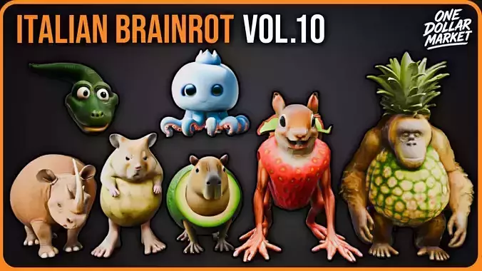 Italian Brainrot Pack VOL 10 3D model