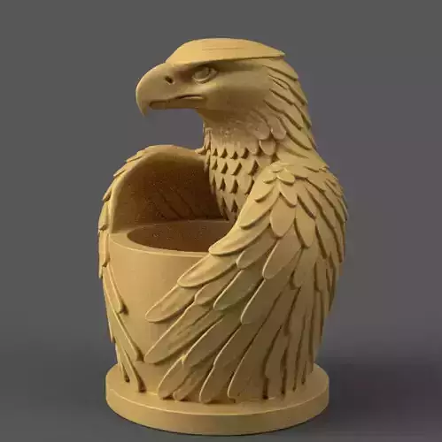 Elegant Eagle planter urn candy container candle holder stl 3D print model