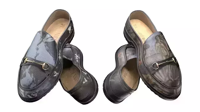 Italian painted leather loafers