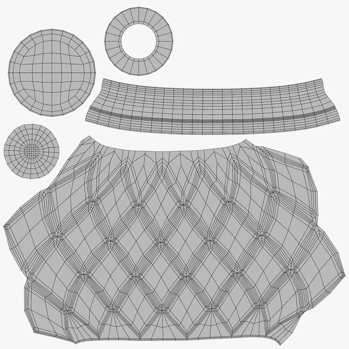 Wooden Diamond Finial - Staircase Finial Newel Post Cap 3D model_12