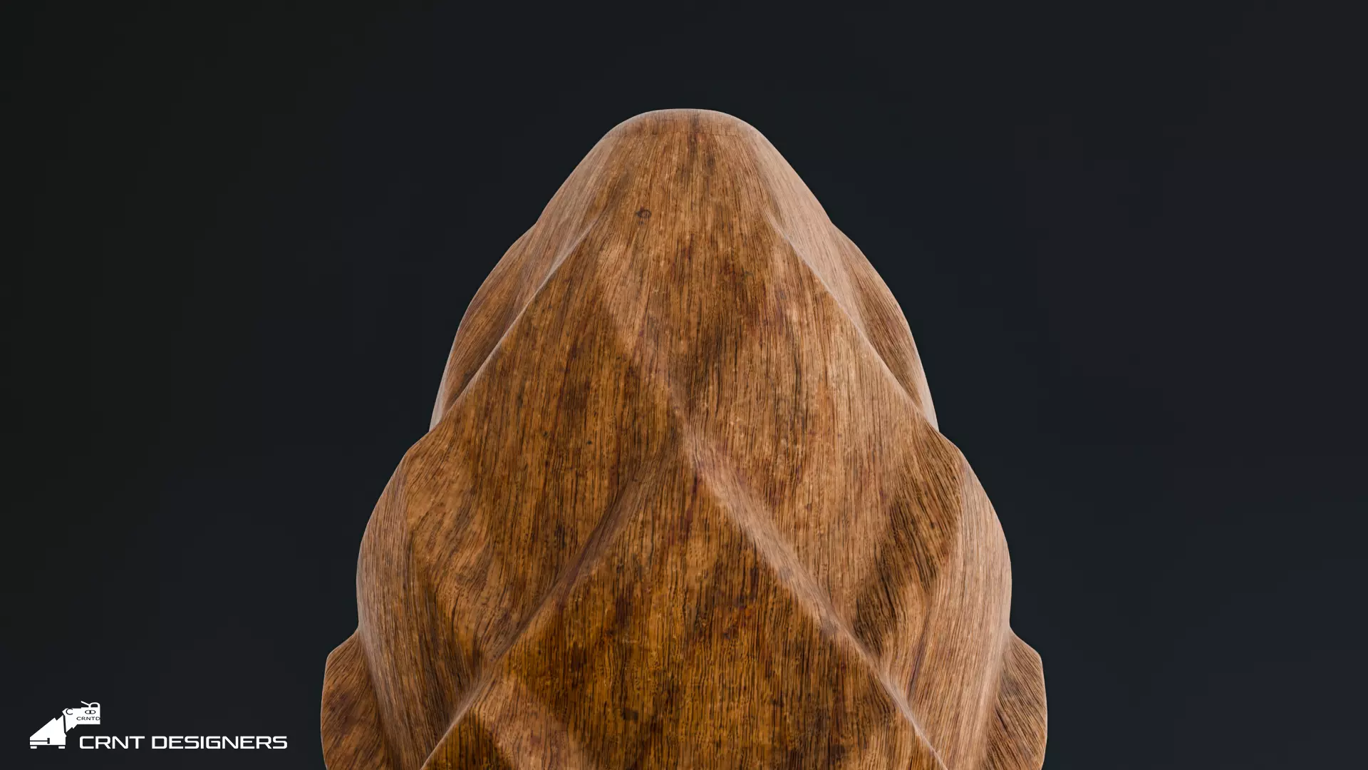 Wooden Diamond Finial - Staircase Finial Newel Post Cap 3D model_10