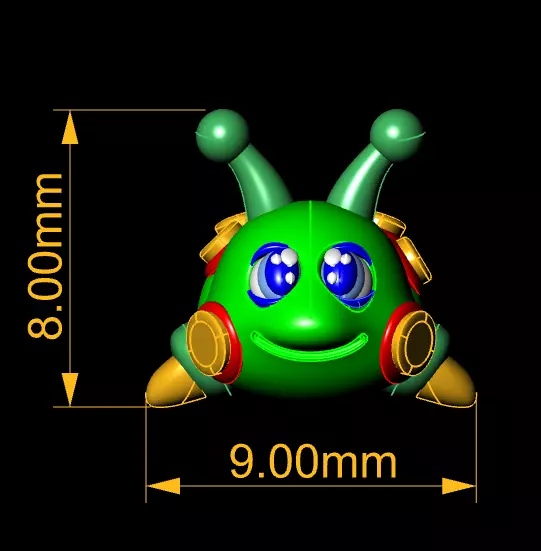 Cute caterpillar toy 3D printable model 3D print model_3