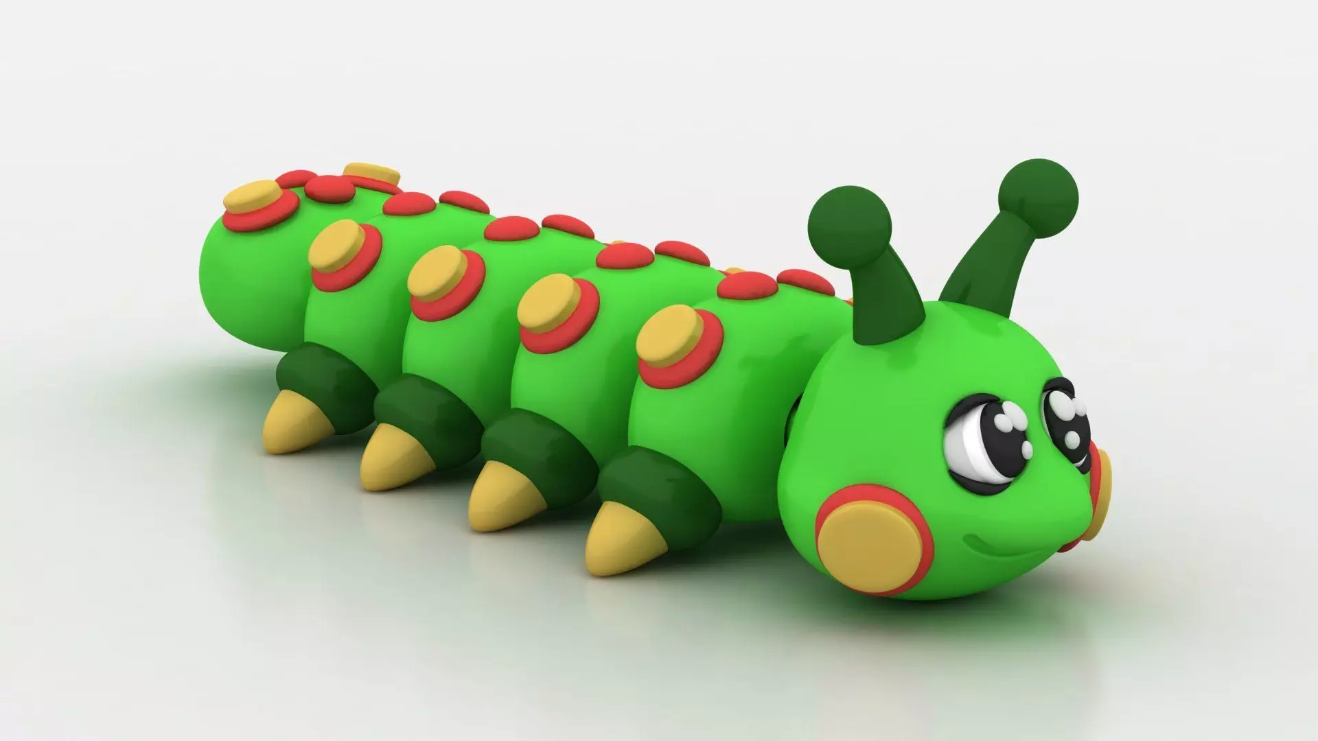 Cute caterpillar toy 3D printable model 3D print model_2