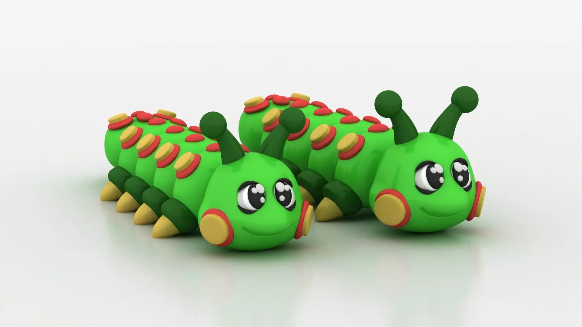 Cute caterpillar toy 3D printable model 3D print model_0