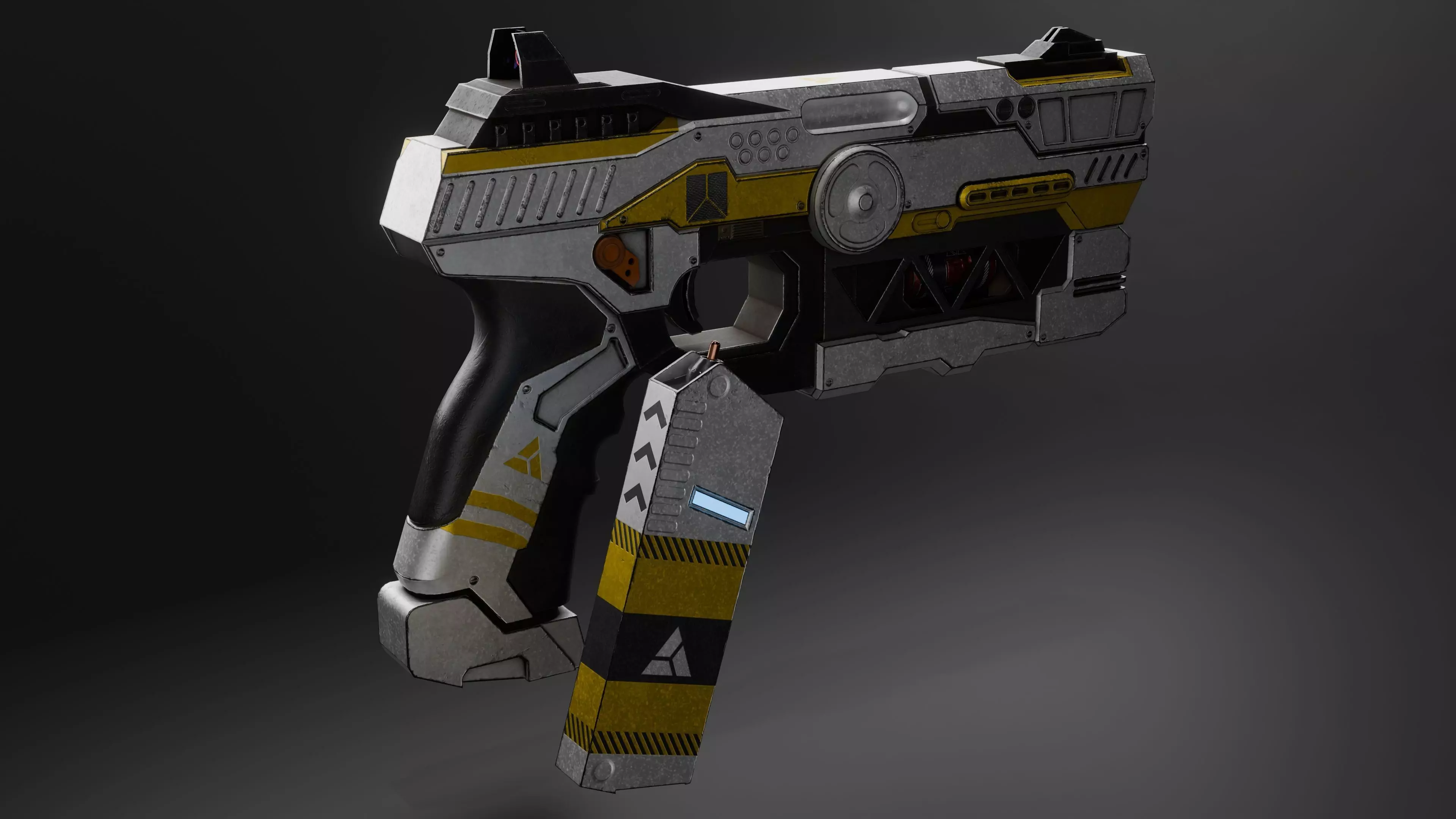 Sci-fi energy pistol - Lowpoly 3D model Low-poly 3D model_1