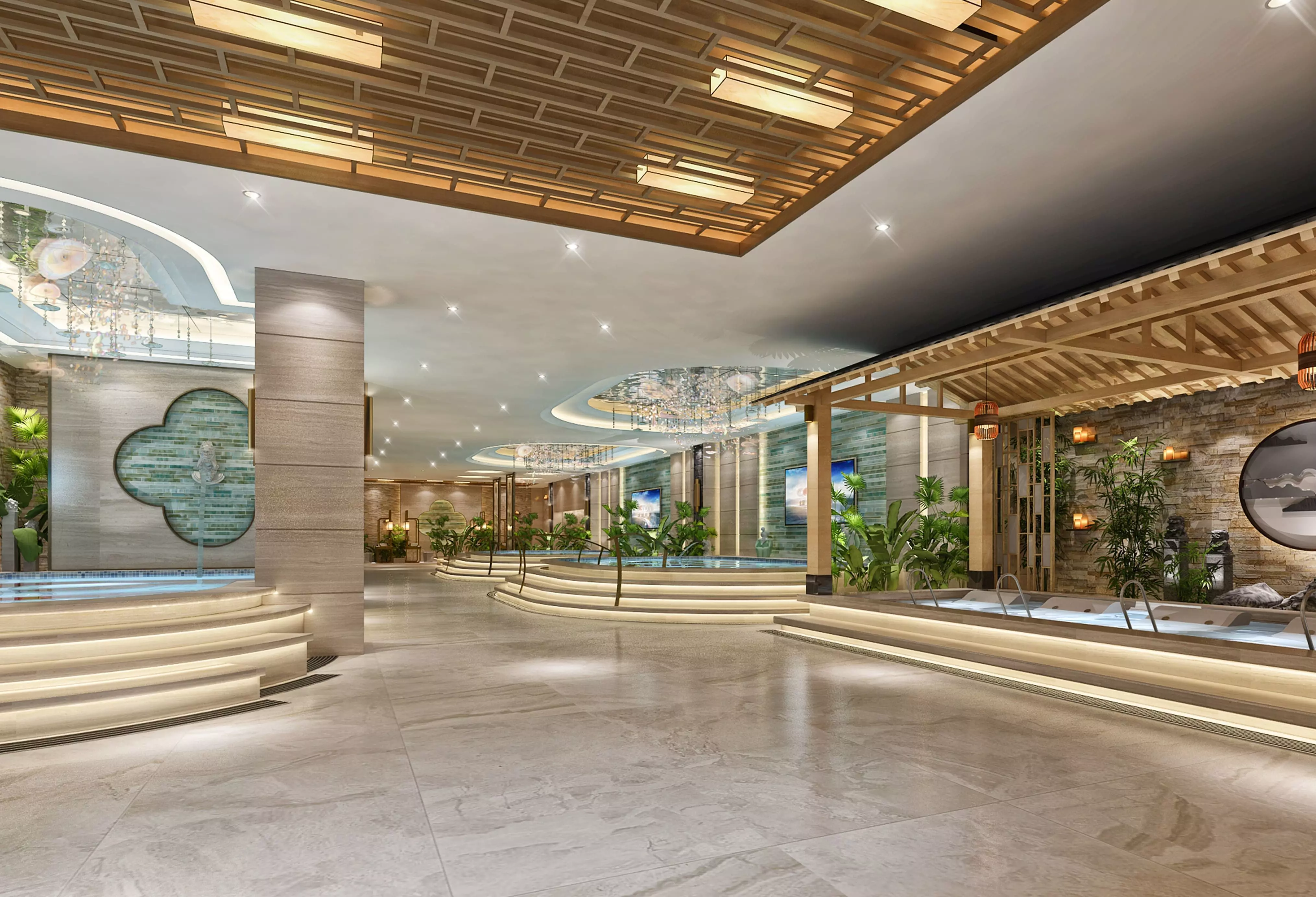 Hot Spring Pool  3D model_0