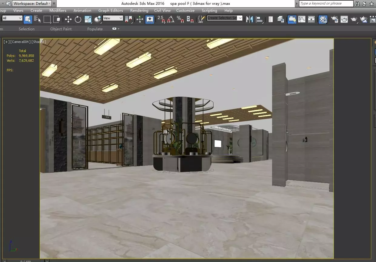 Hot Spring Pool  3D model_3
