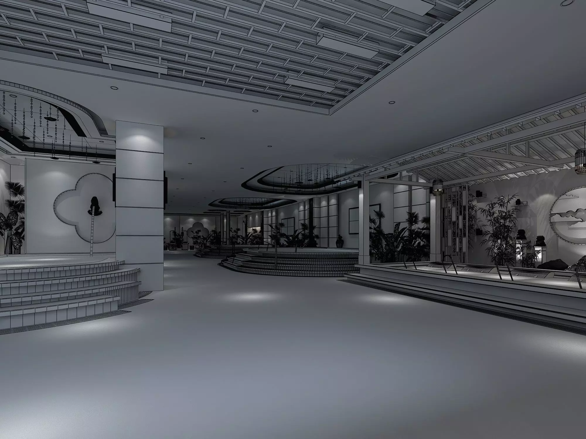 Hot Spring Pool  3D model_8