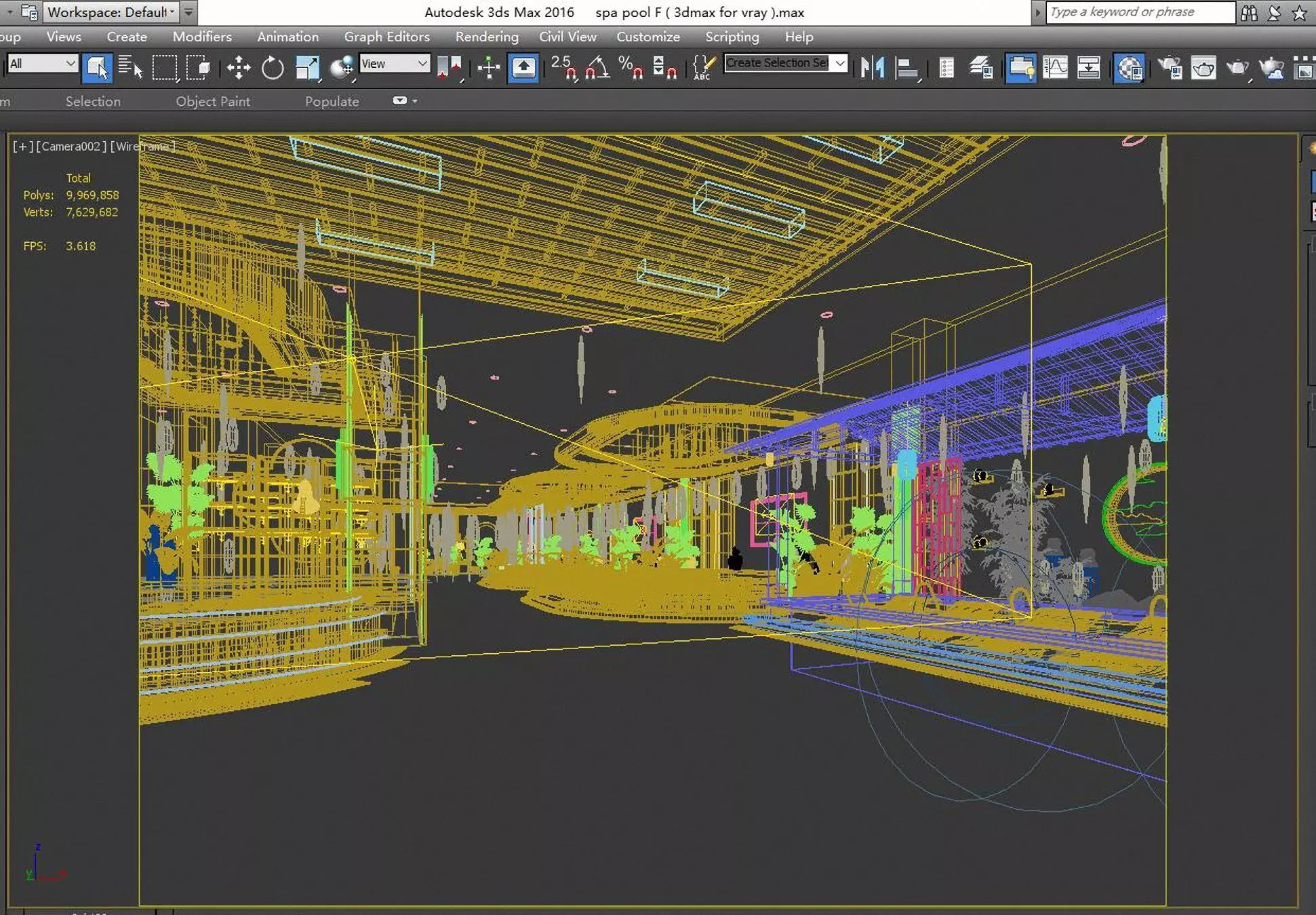 Hot Spring Pool  3D model_6