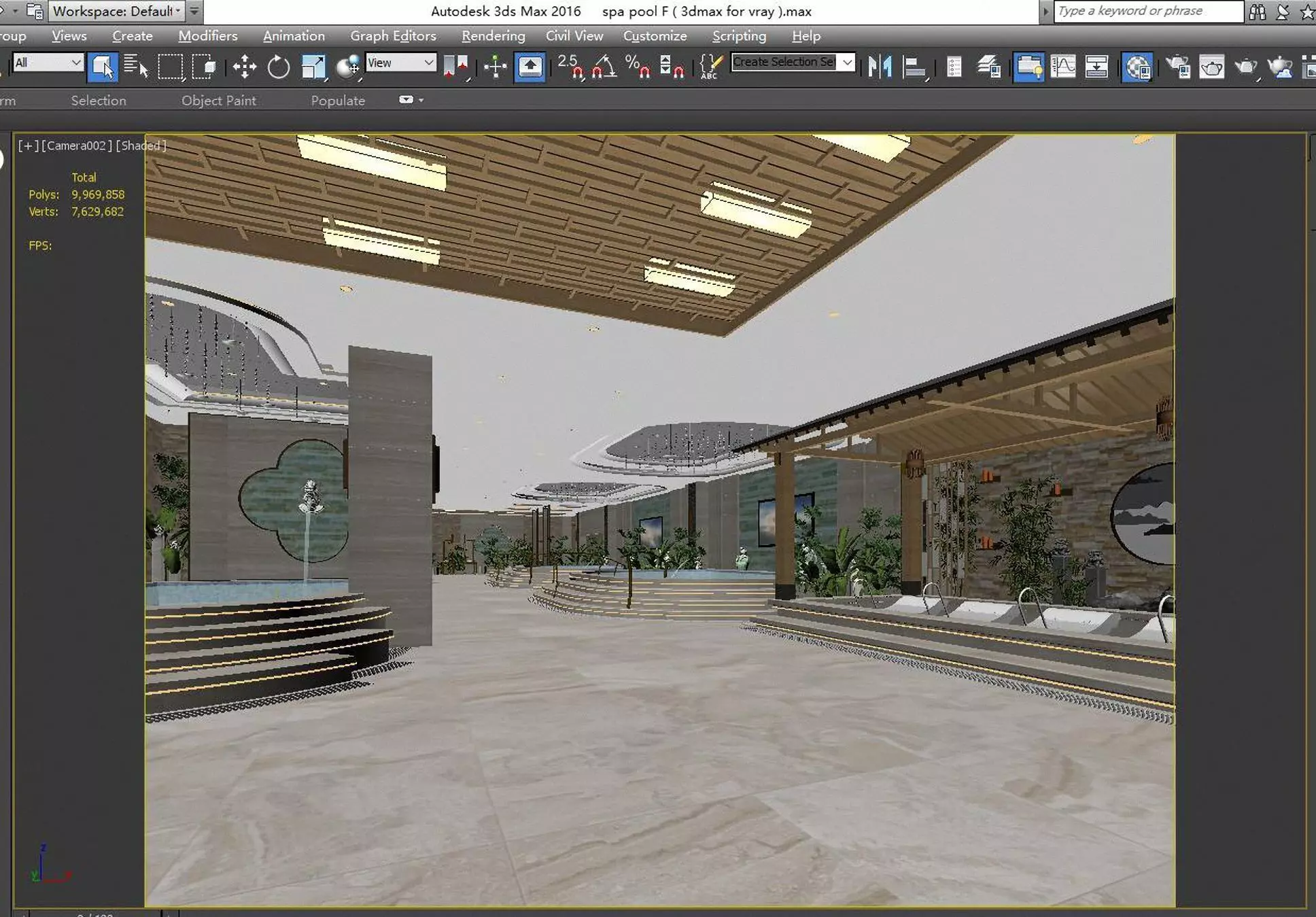 Hot Spring Pool  3D model_4
