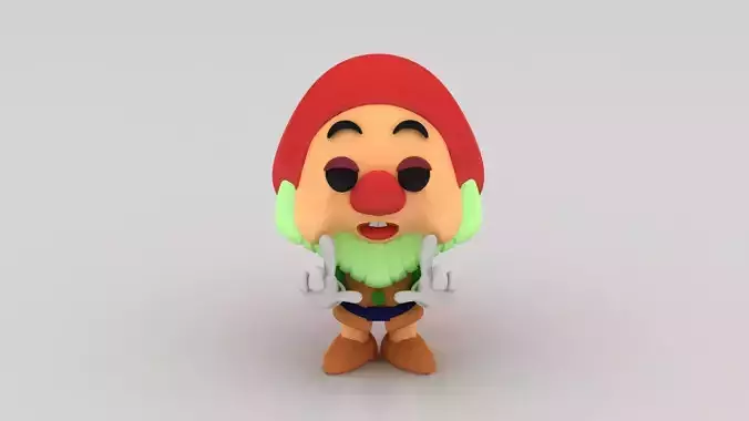 artoon dwarf model 3D printable model  