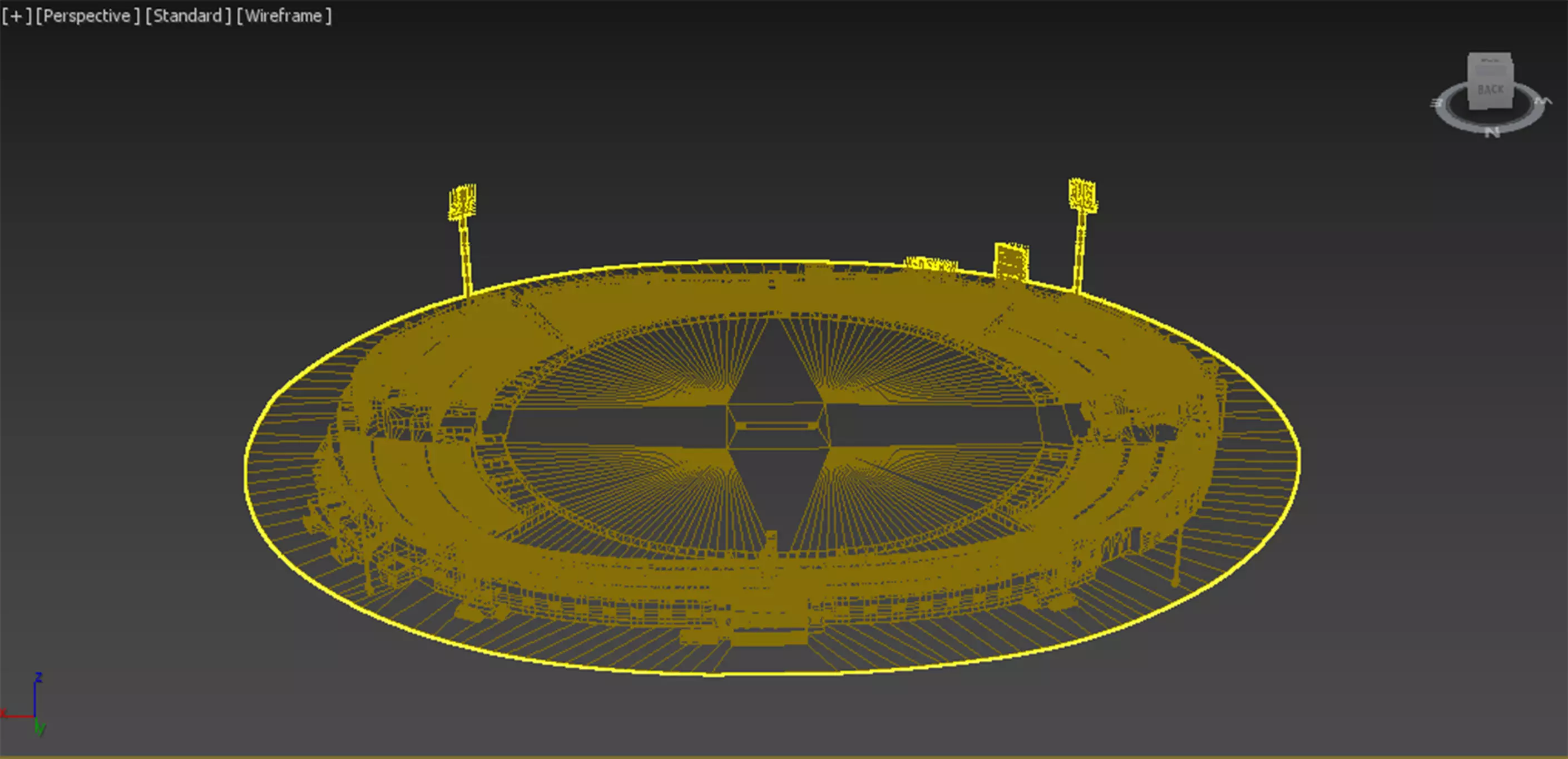 Sawai Mansingh Stadium Low-poly 3D model_8