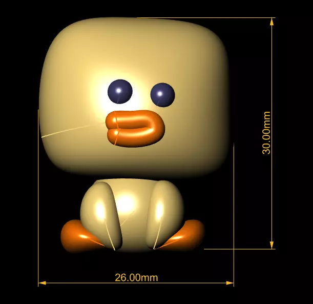 stylized duck model 3D printable model 3D print model_3
