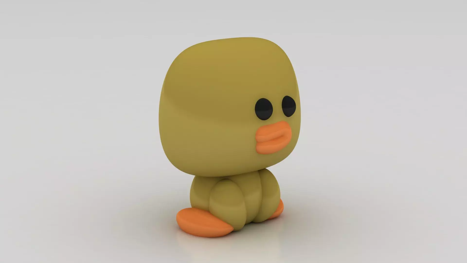 stylized duck model 3D printable model 3D print model_2
