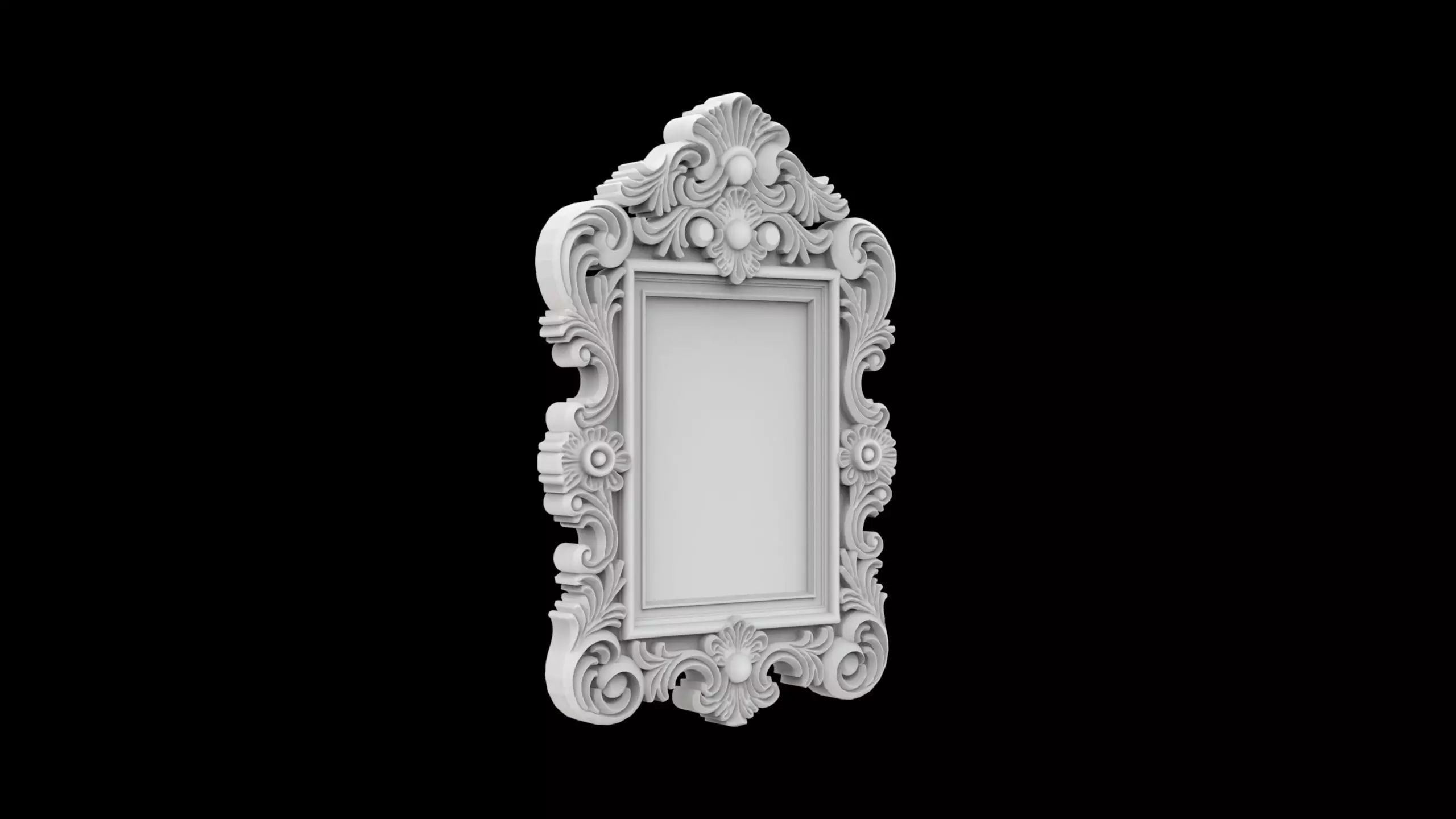 Baroque Carved Picture Frame Ornamental Mirror 3D Print Model 3D print model