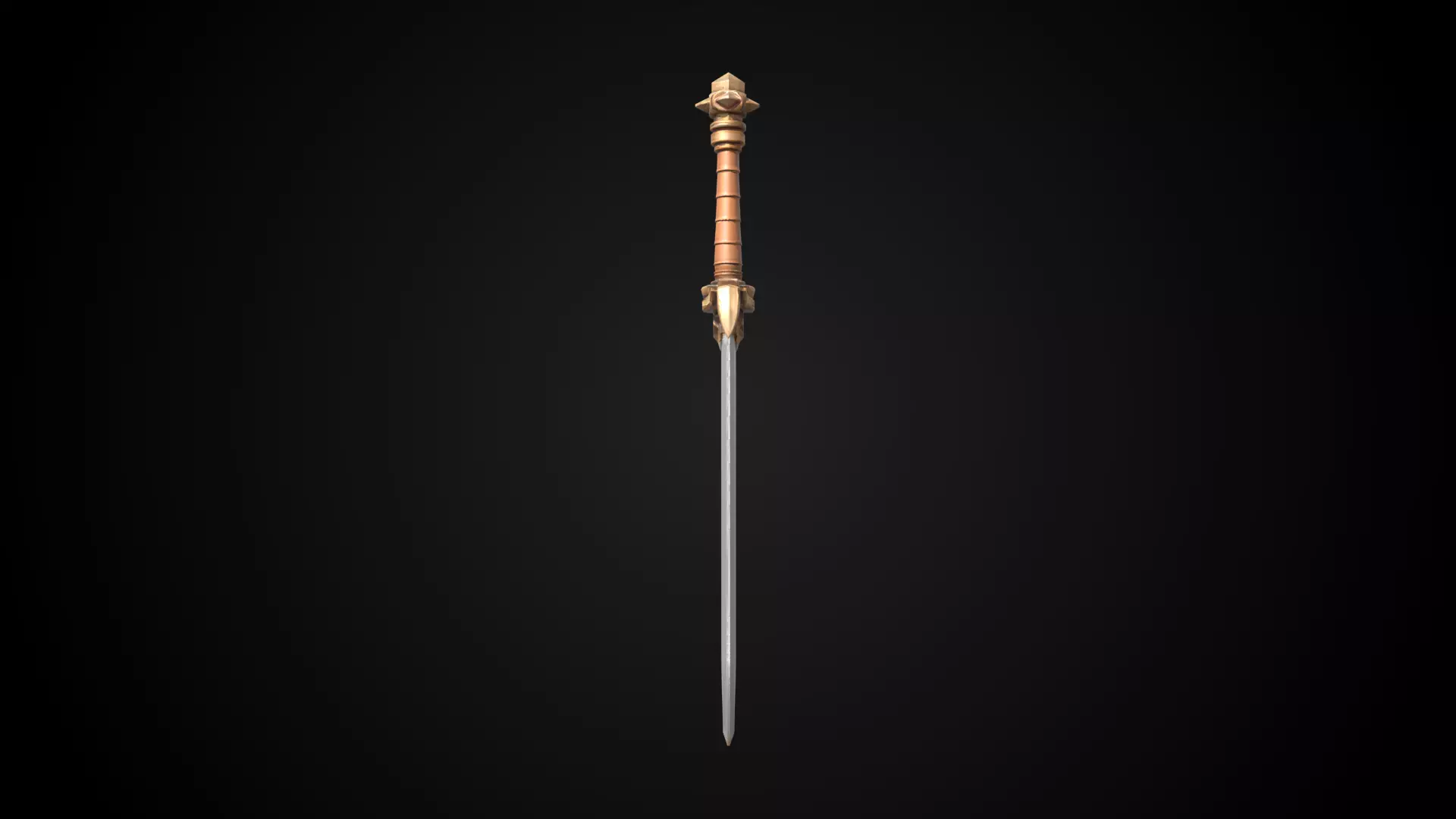 Stylized Hobbit Sword - Field Fang - Game Ready Free 3D model_2