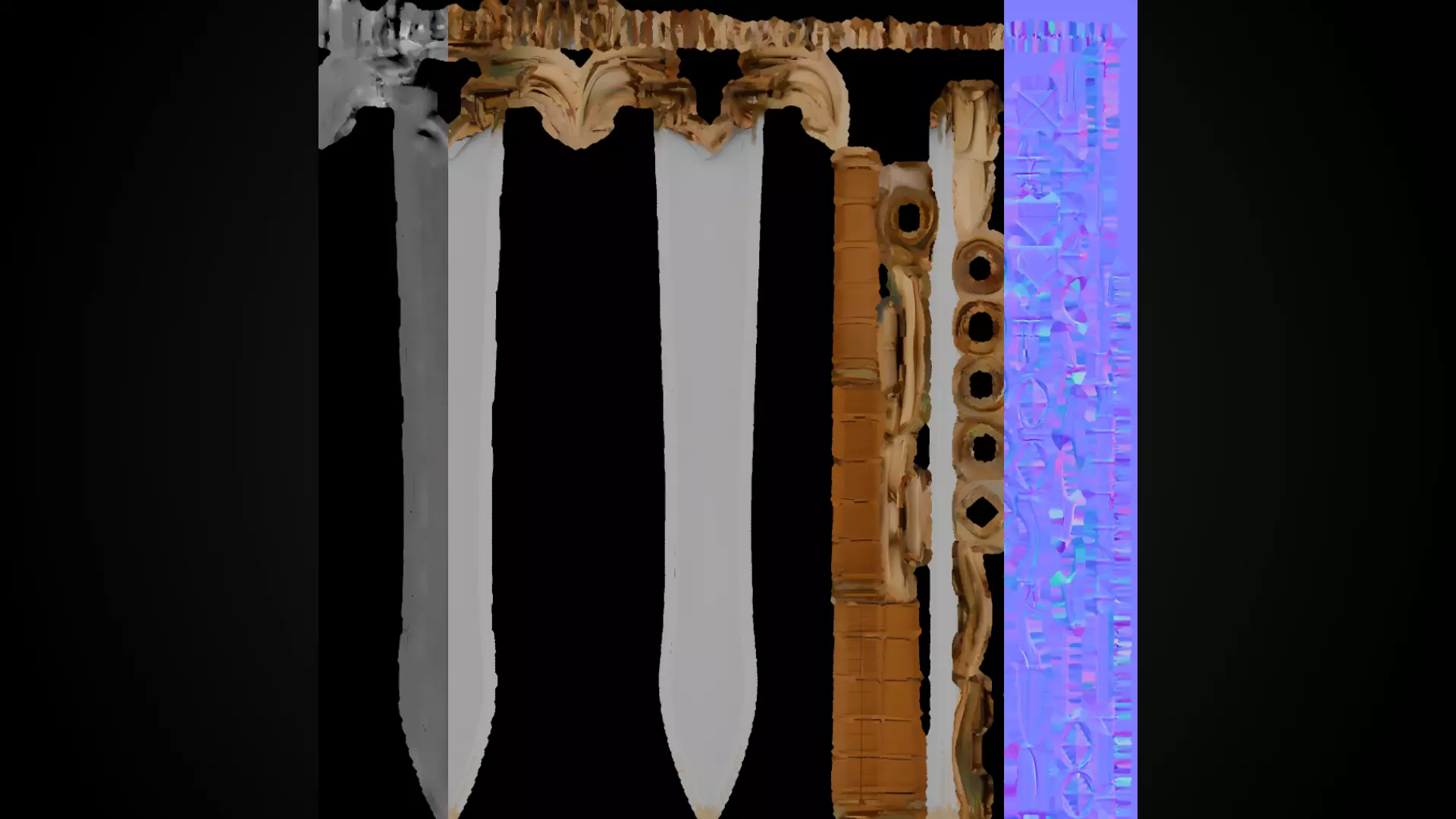 Stylized Hobbit Sword - Field Fang - Game Ready Free 3D model_8