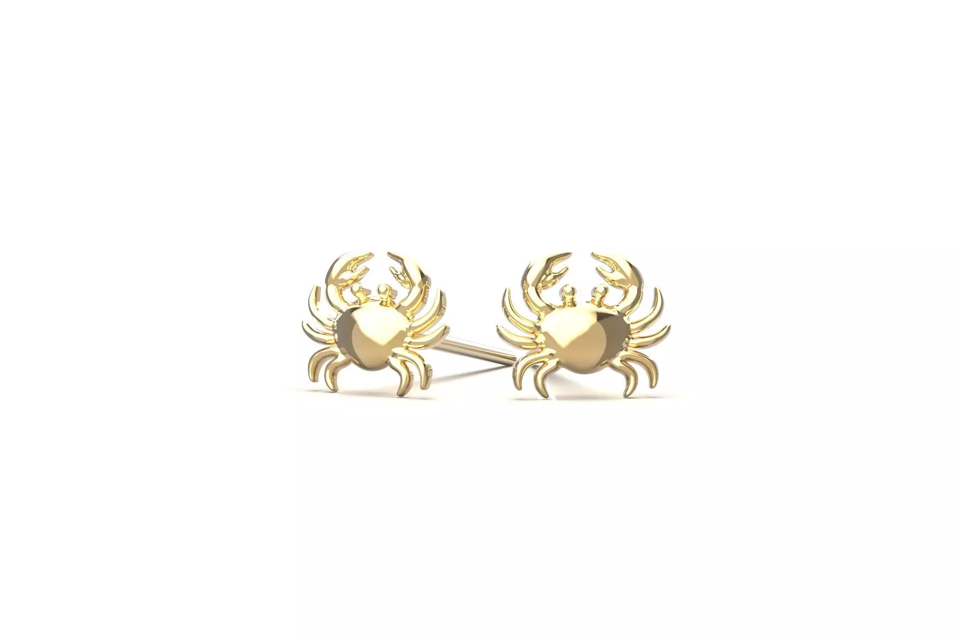 Oceanic Animal Stud and Dangling Earring Pack - Crab 3D print model_3
