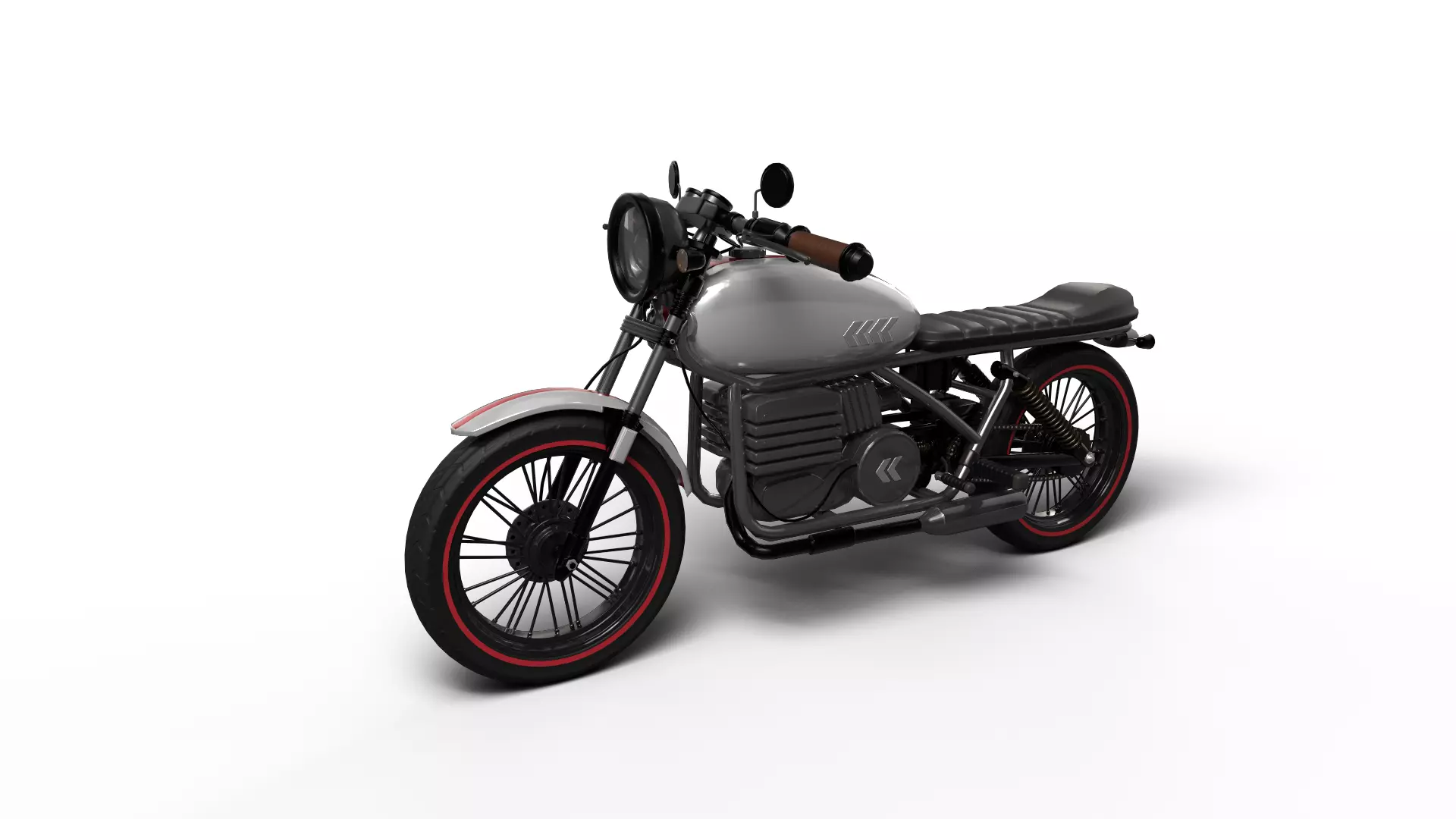 Realistic Motorcycle 3D Model Low-poly 3D model_9