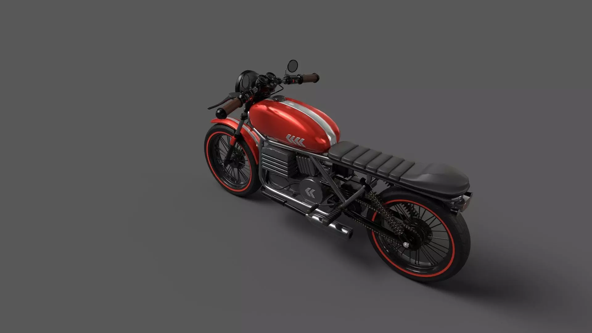 Realistic Motorcycle 3D Model Low-poly 3D model_5