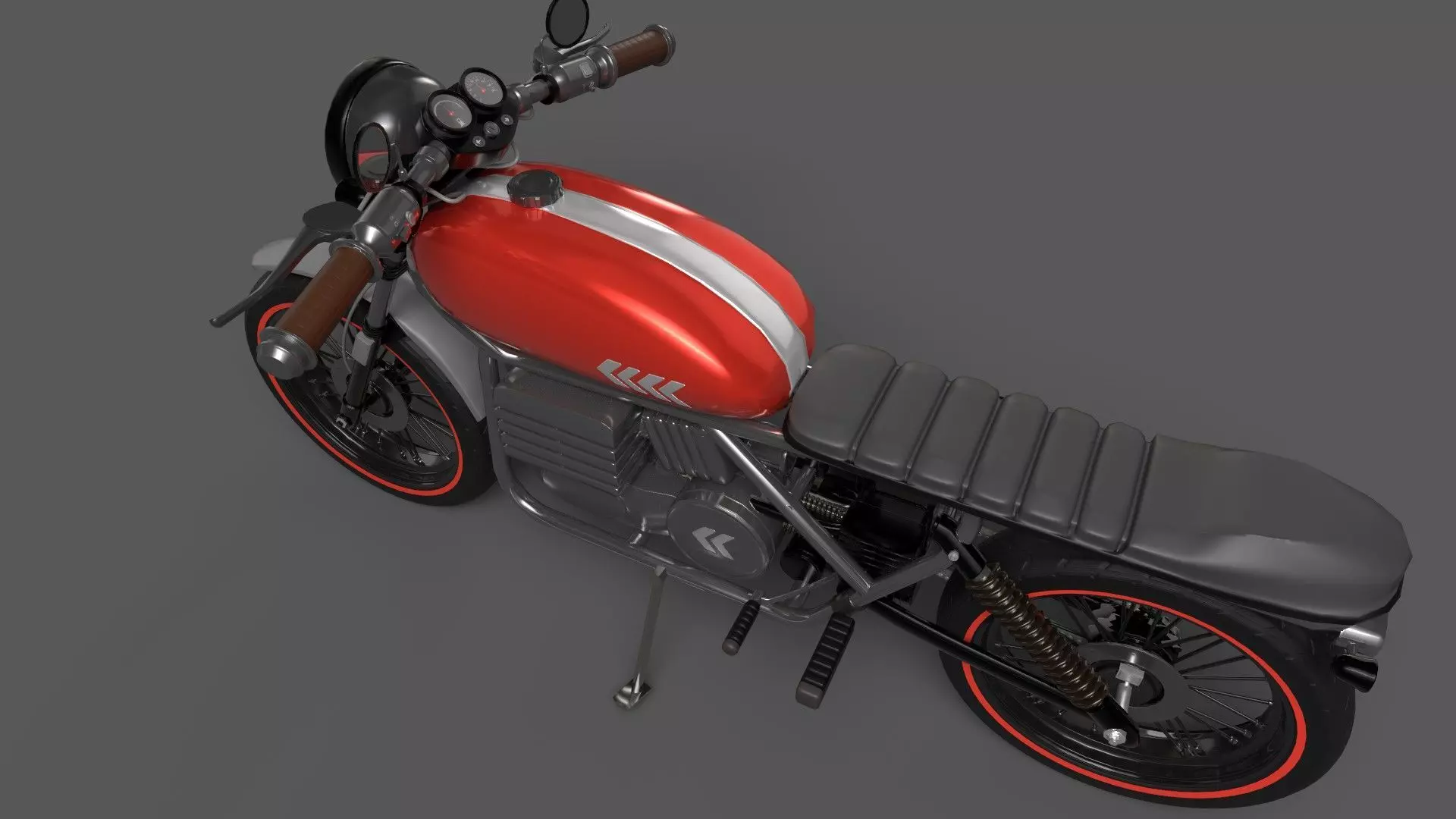 Realistic Motorcycle 3D Model Low-poly 3D model_7
