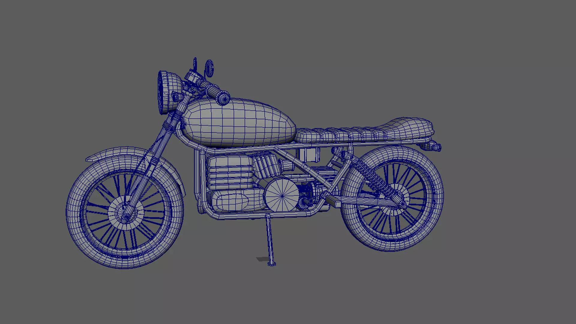 Realistic Motorcycle 3D Model Low-poly 3D model_11
