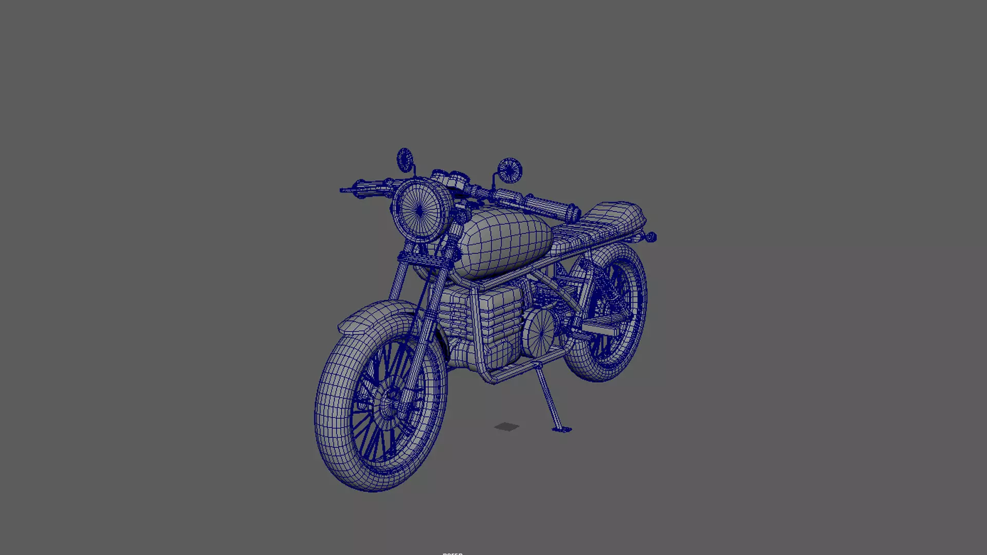 Realistic Motorcycle 3D Model Low-poly 3D model_12