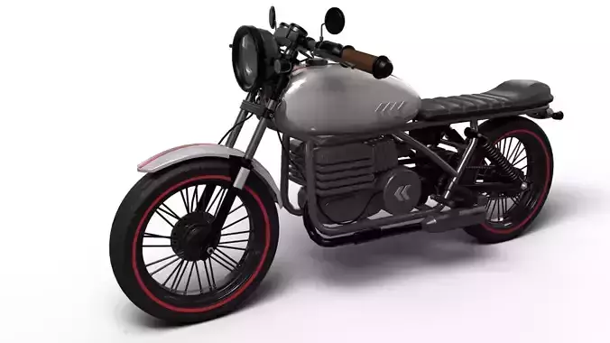 Realistic Motorcycle 3D Model Low-poly 3D model