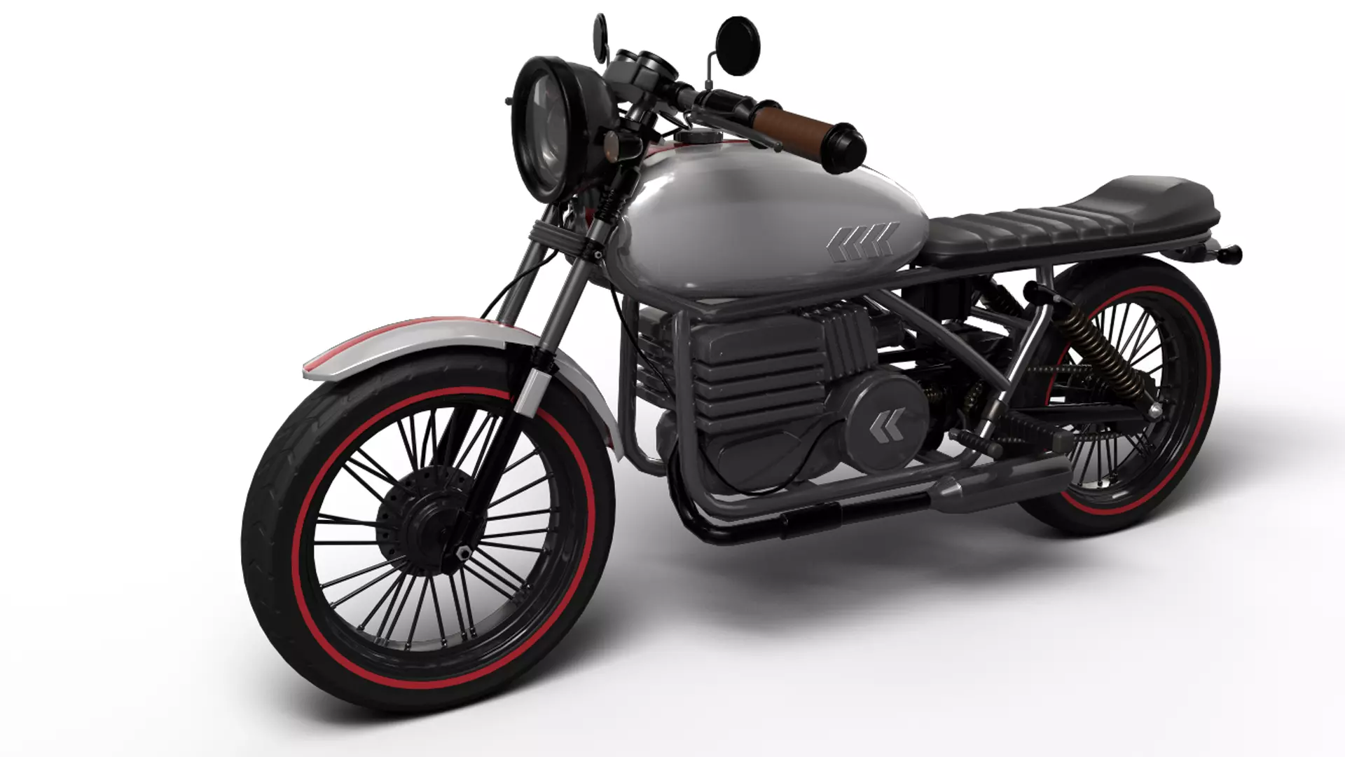 Realistic Motorcycle 3D Model Low-poly 3D model_0