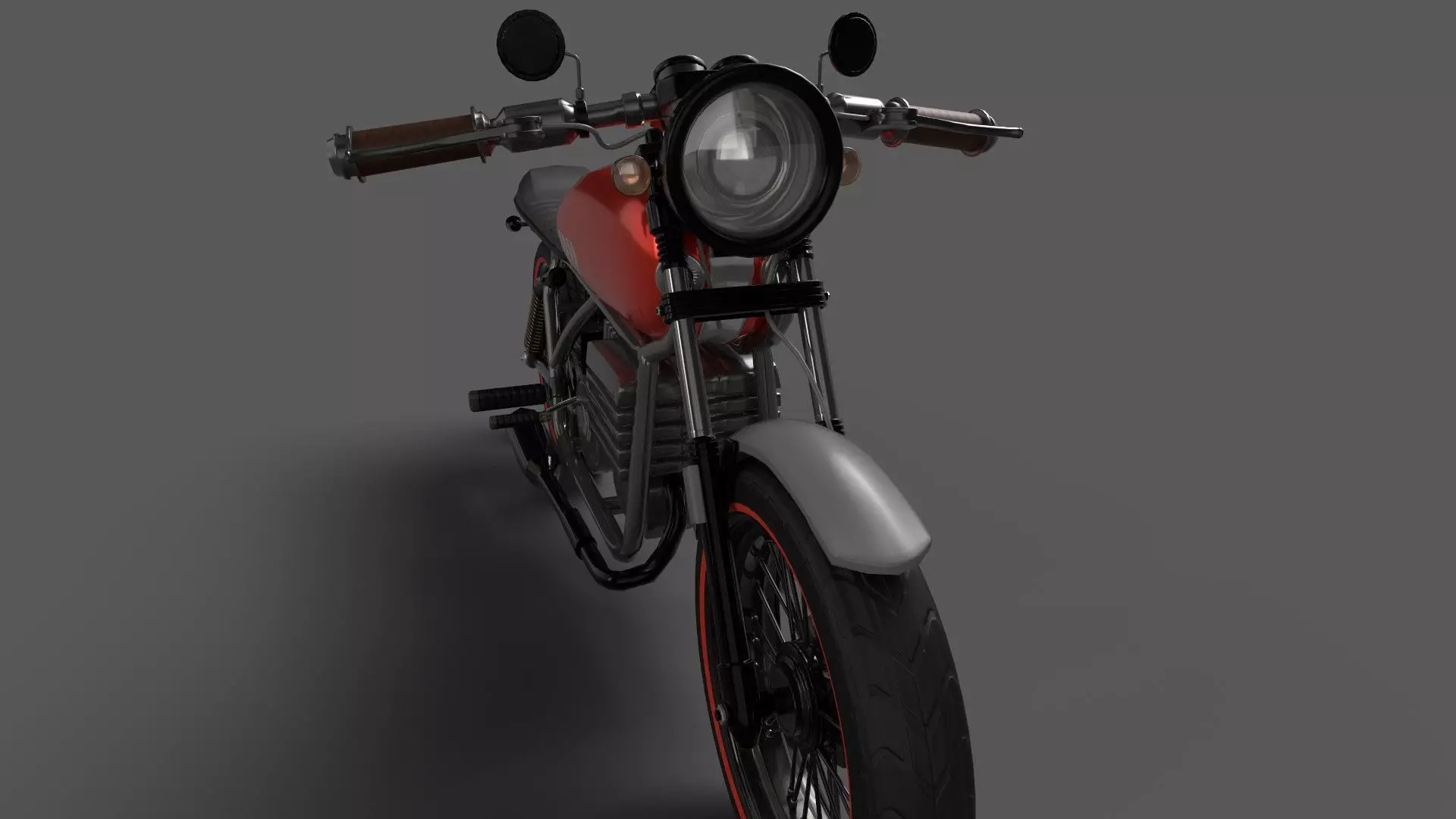 Realistic Motorcycle 3D Model Low-poly 3D model_8