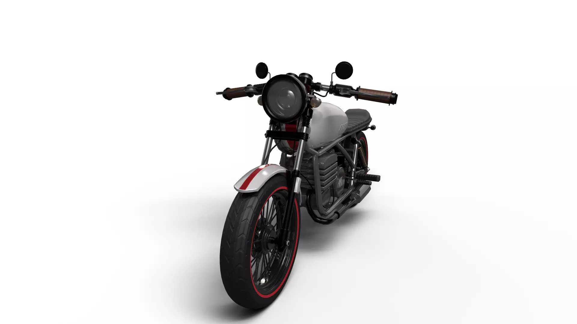 Realistic Motorcycle 3D Model Low-poly 3D model_3