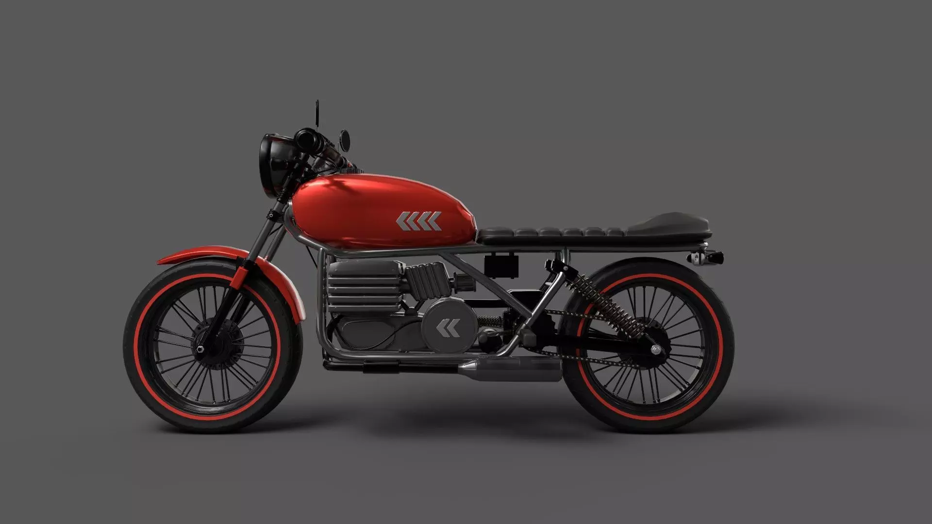 Realistic Motorcycle 3D Model Low-poly 3D model_4