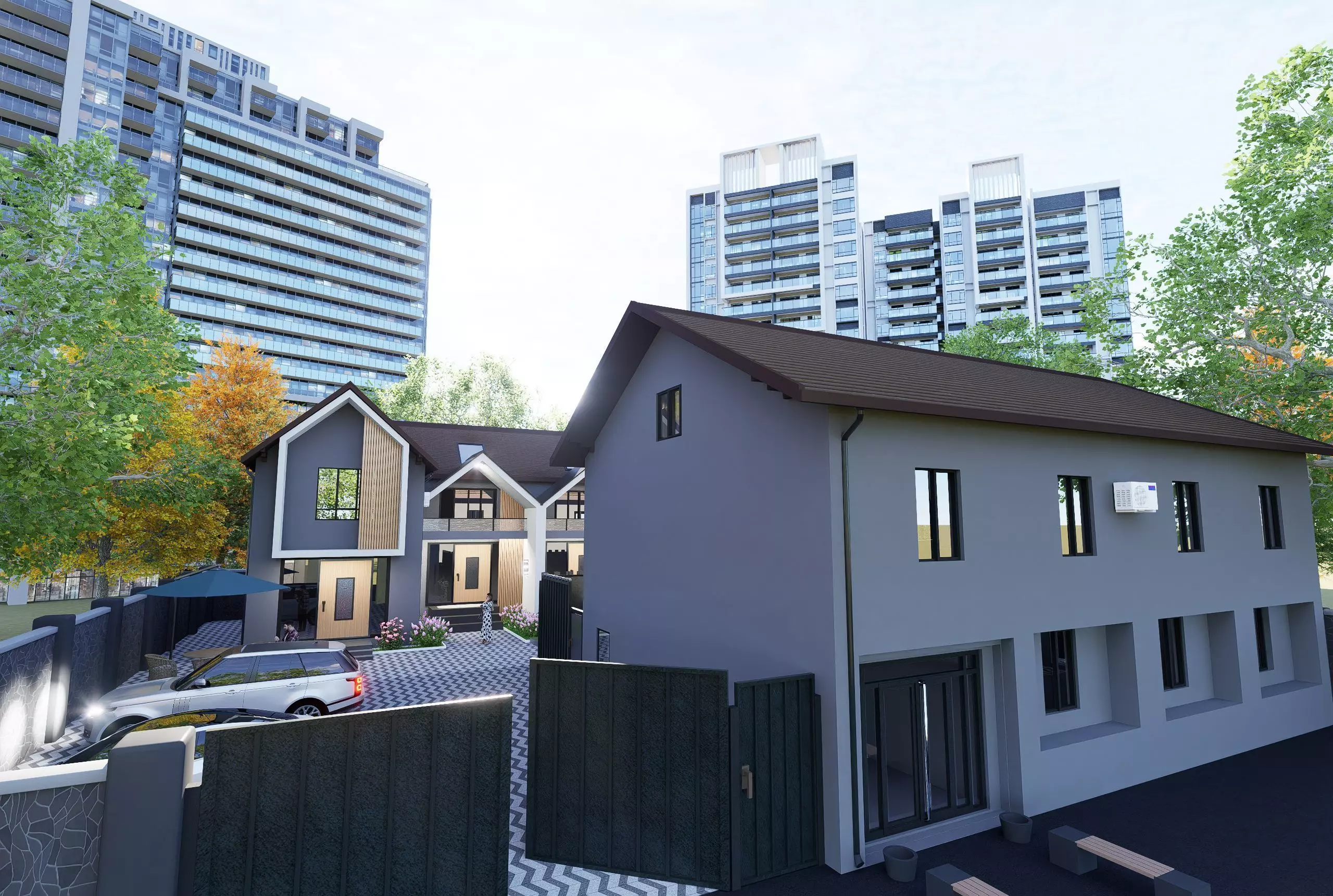 Modern Houses cottage 3D model_1