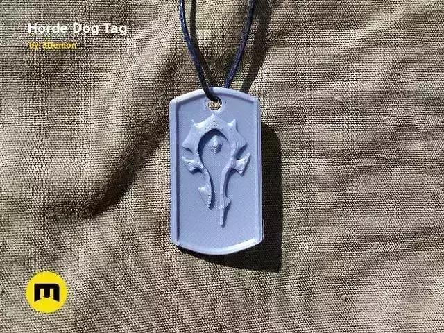 The Horde dog tag - World of Warcraft Free 3D print model