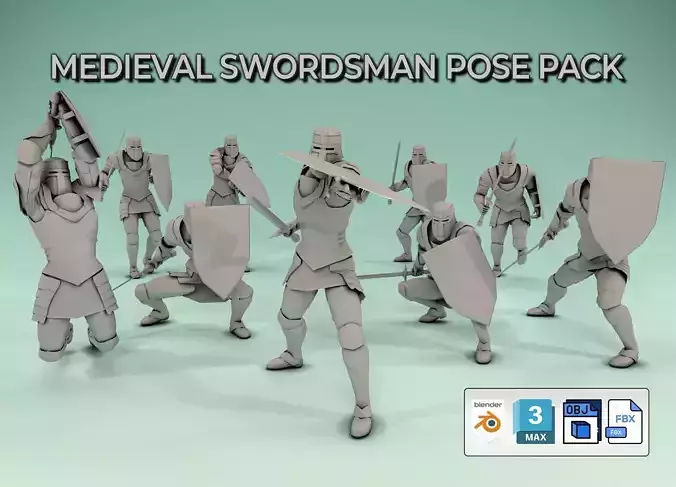 Medieval Swordsman Pose Pack
