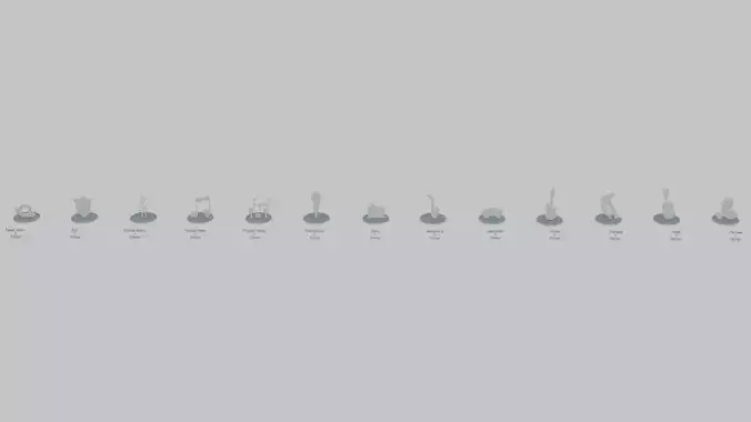 Emoji Statues Music Collection 3D print model