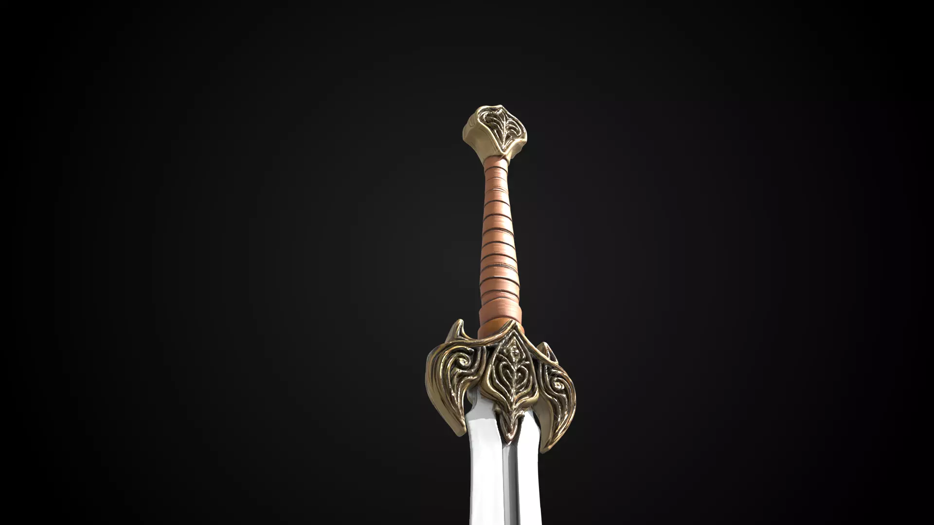 Stylized Hobbit Sword - Shirebite - Game Ready 3D model_4